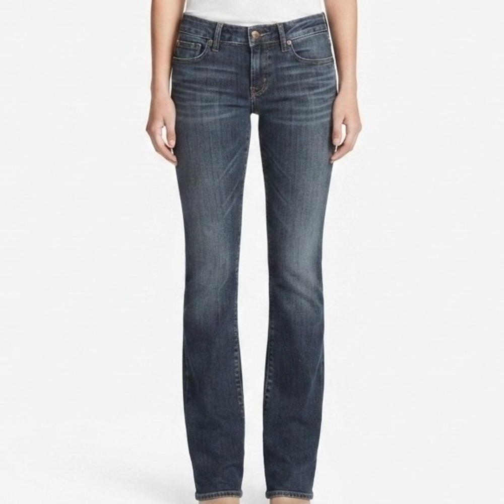 Express Jeans Bootcut Womens 8R Dark Wash Low Rise Stretch Denim